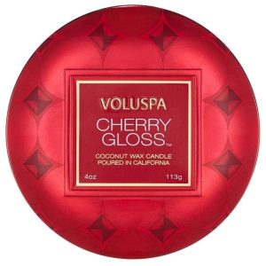 Voluspa Decorative Tin Candle Cherry Gloss 113g