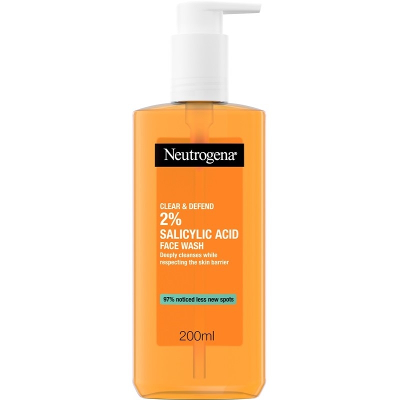 Neutrogena Clear & Defend 2% Salicylic Acid Face Wash 200ml Neutrogena Clear & Defend 2% Salicylic Acid Face Wash 200ml