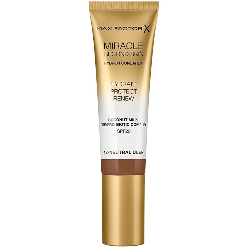 Max Factor Miracle Second Skin Foundation 12 Neutral Deep Max Factor Miracle Second Skin Foundation 12 Neutral Deep