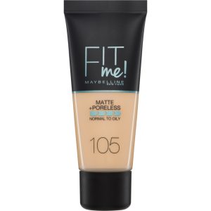 Maybelline Fit Me Matte + Poreless Foundation- 105 Natural Ivory