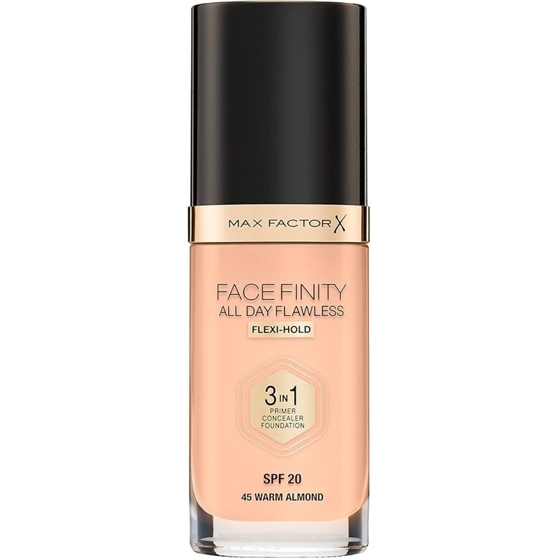 Max Factor Facefinity 3 In 1 Foundation 45 Warm Almond Max Factor Facefinity 3 In 1 Foundation 45 Warm Almond
