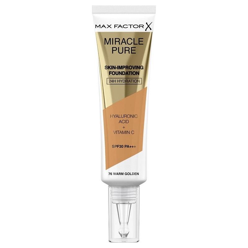 Max Factor Miracle Pure Skin-Improving Foundation 76 Warm Golden 30ml Max Factor Miracle Pure Skin-Improving Foundation 76 Warm Golden 30ml