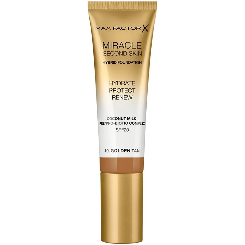 Max Factor Miracle Second Skin Foundation 10 Golden Tan Max Factor Miracle Second Skin Foundation 10 Golden Tan