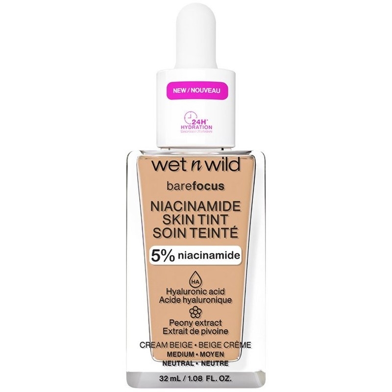 Wet n Wild Bare Focus Niacinamide Skin Tint 32ml - Cream Beige Wet n Wild Bare Focus Niacinamide Skin Tint 32ml - Cream Beige