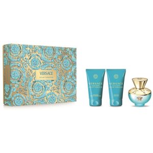 Giftset Versace Dylan Turquoise Pour Femme Edt 50ml + Body Lotion 50ml + Shower Gel 50ml